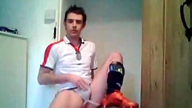 Soccer player masturbates in his jockstrap