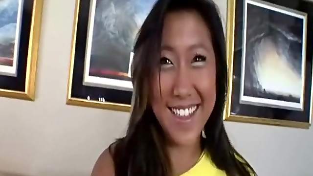 Asian teen is cute in striptease porn video