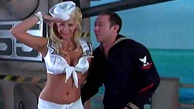 Sexy sailor outfit on this blonde slut