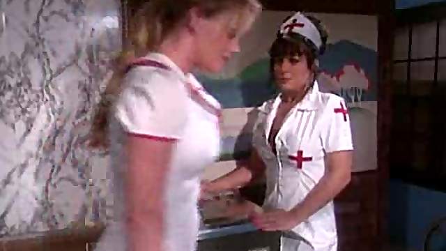Blonde nurse takes patient cock