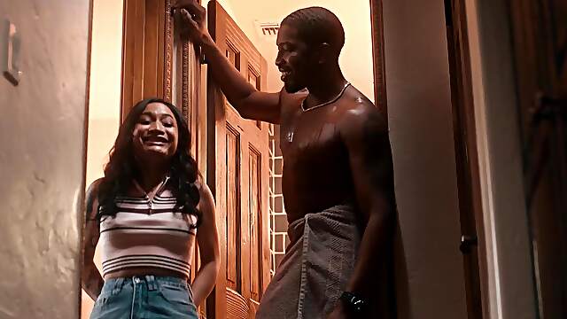 Isiah Maxwell and Avery Black in hot interracial action