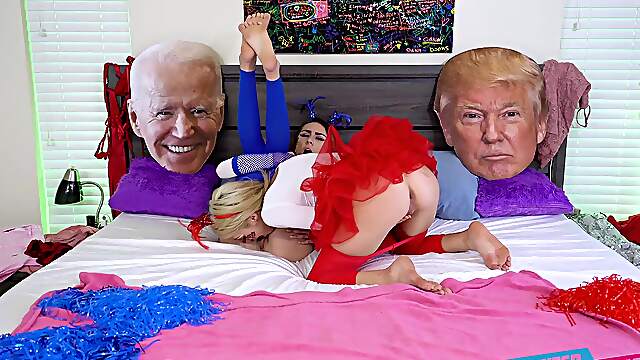 Brick & Mackenzie's saucy threesome: Blowjobs galore