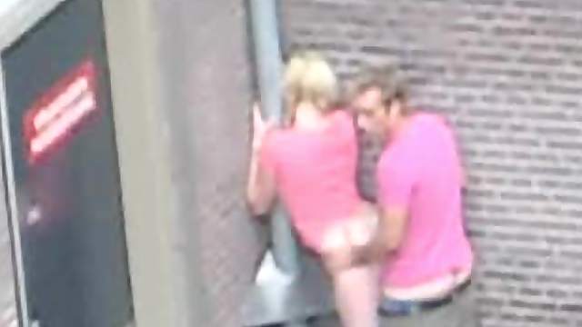Couple has public sex on a city street
